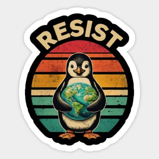 Resist-Penguin Sticker